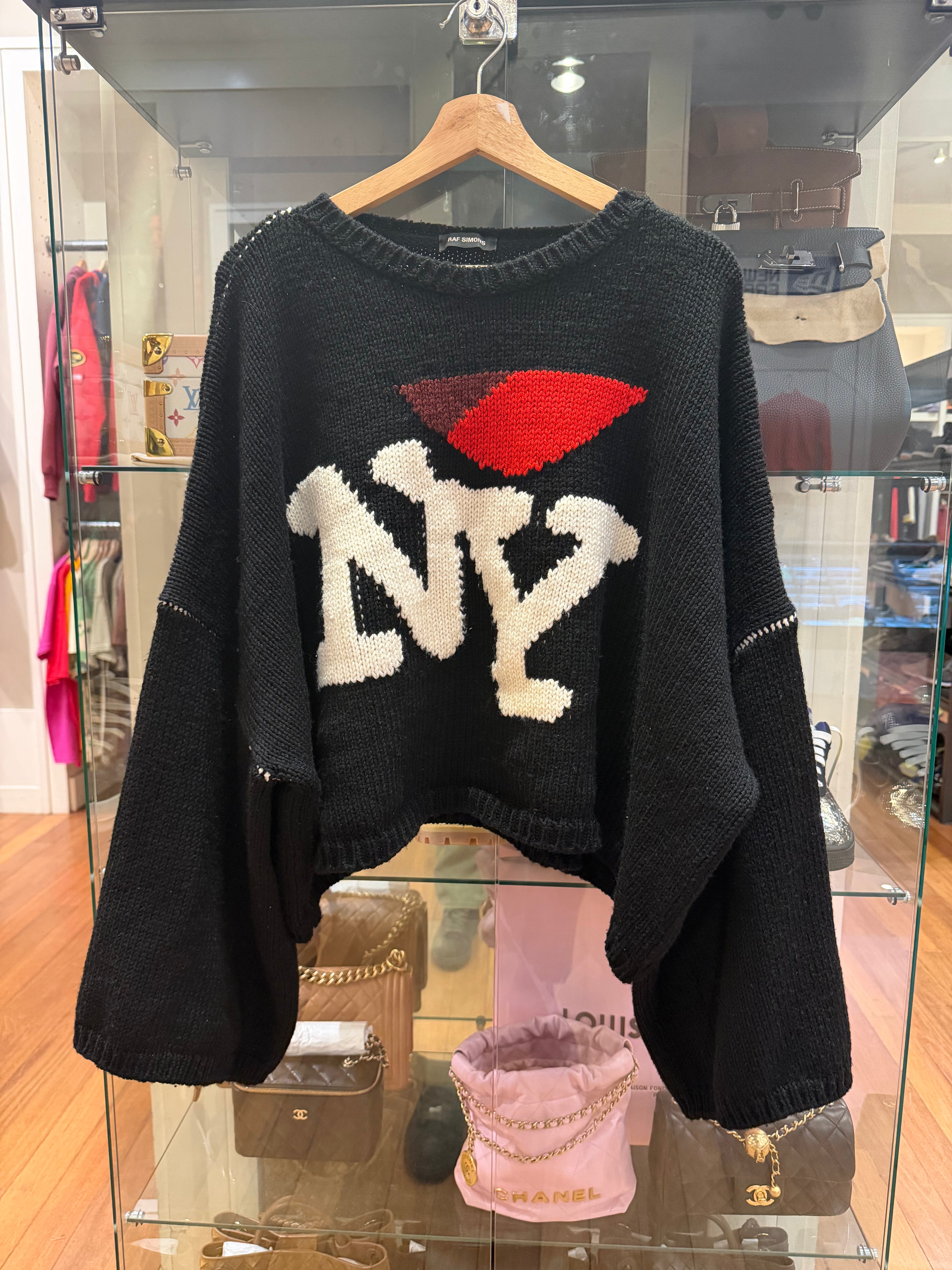 Raf Simmons FW17 ‘I Love NY’ Oversized Wool Sweater