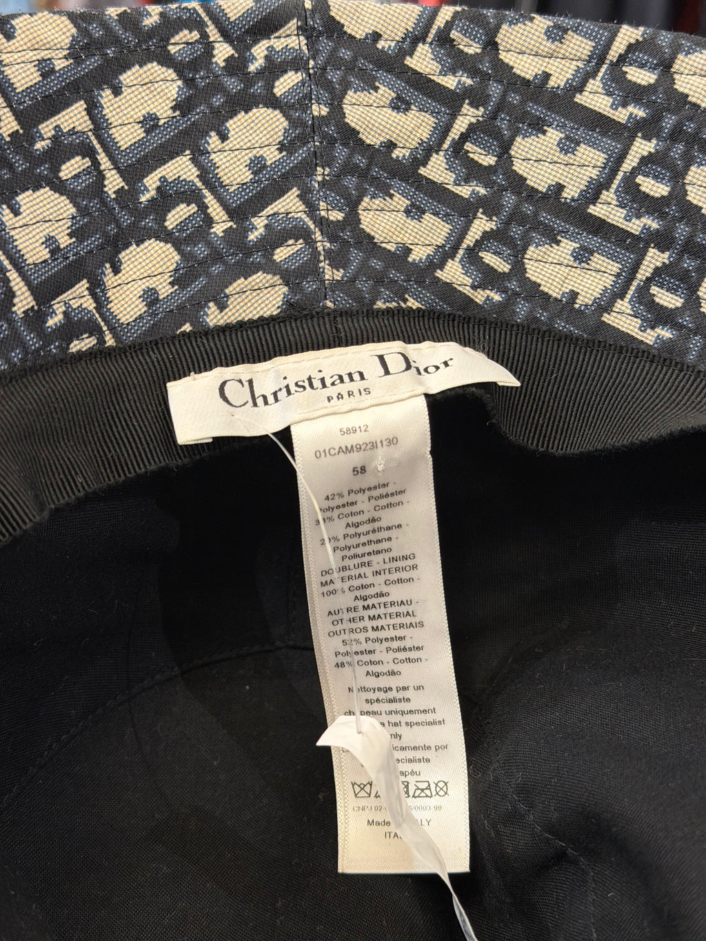 Dior Frayed Camouflage Bucket Hat