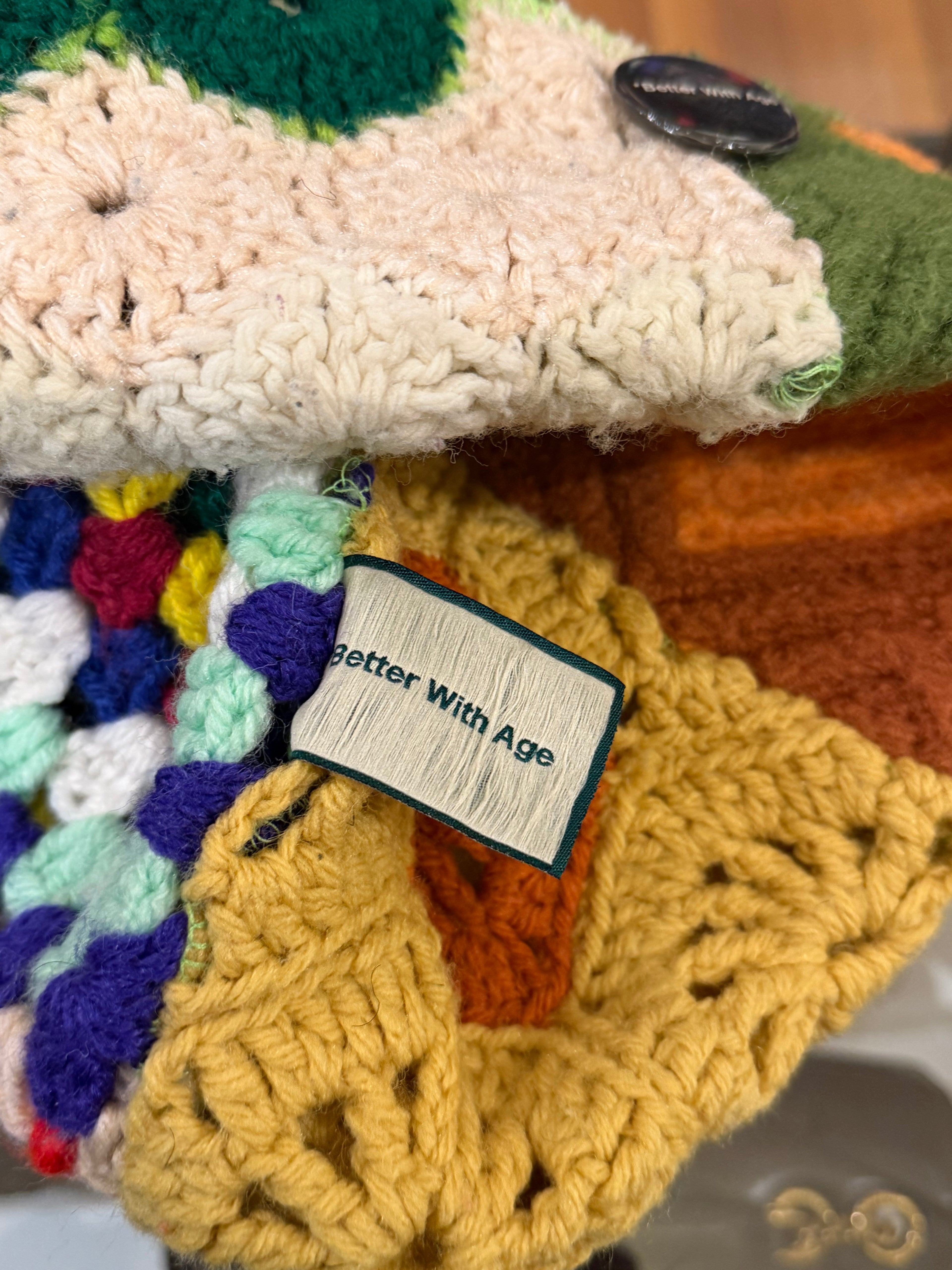 Better With Age Up-cycled Chateau Blanket Beanie