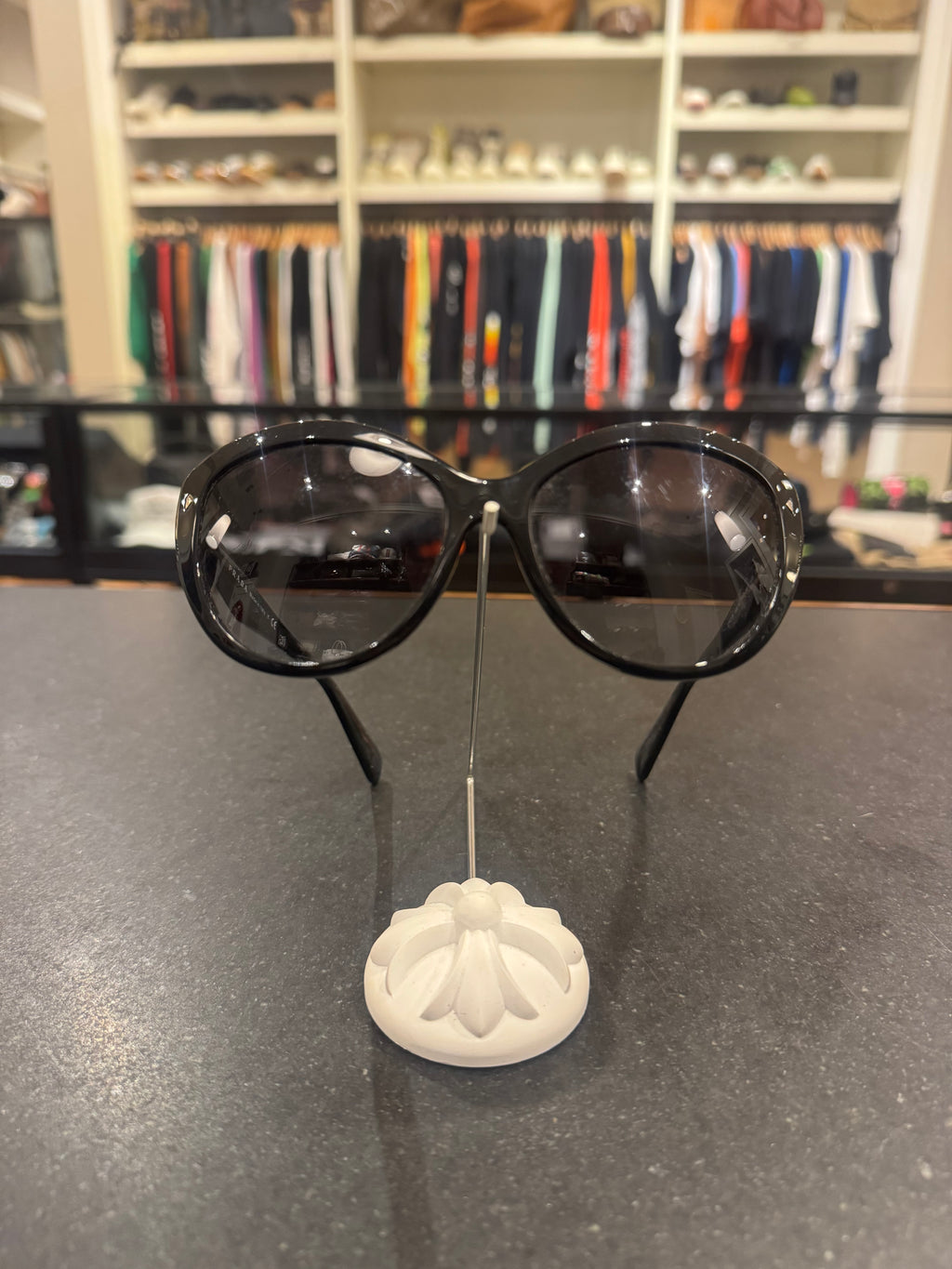 Prada Cat Eye Sunglasses Black Acetate