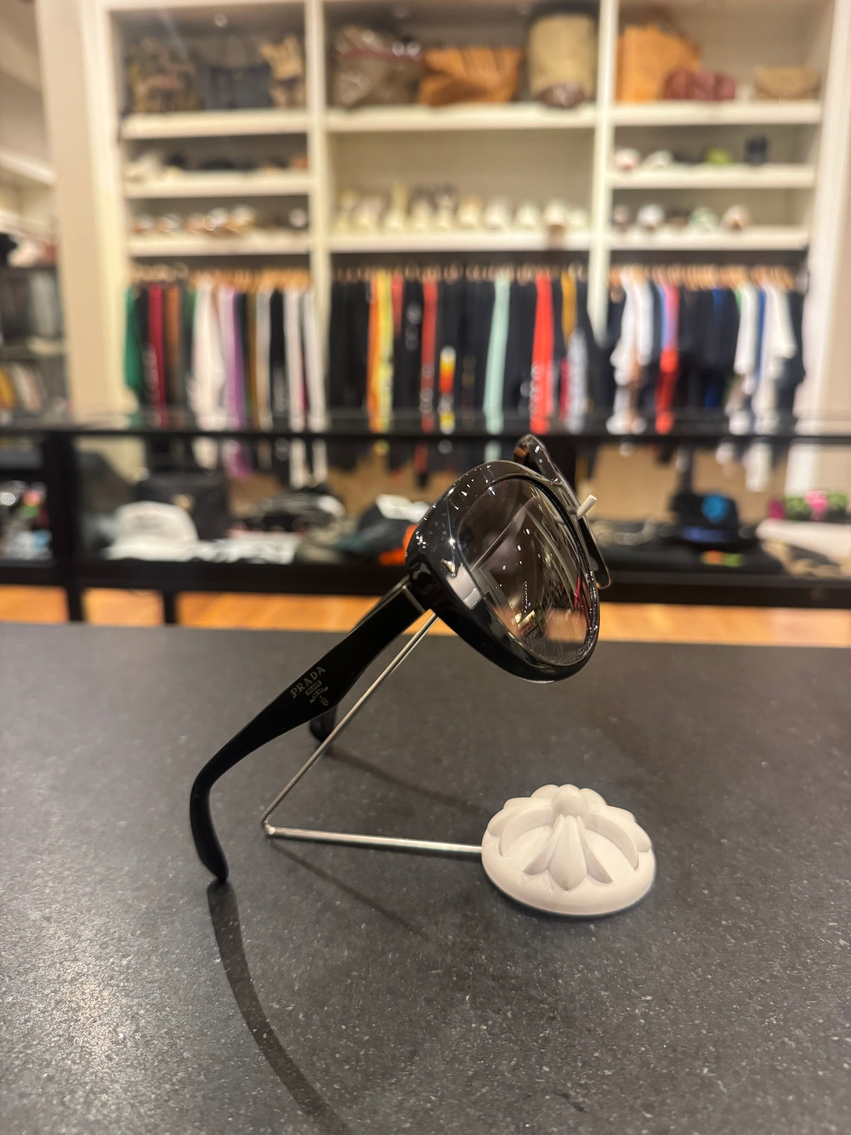 Prada Cat Eye Sunglasses Black Acetate