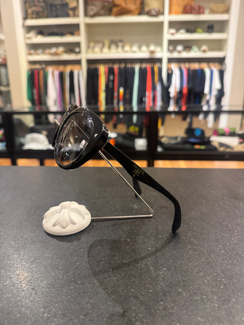 Prada Cat Eye Sunglasses Black Acetate