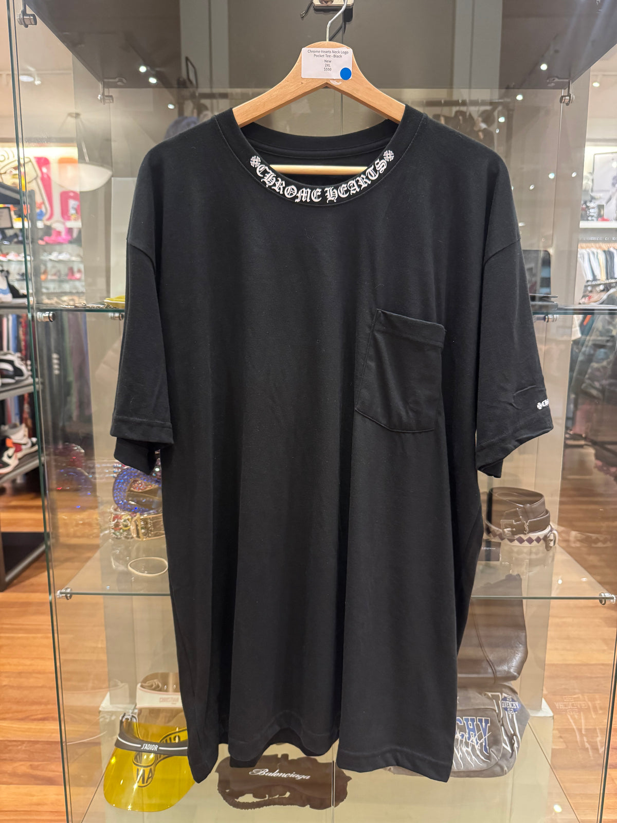 Chrome Hearts Neck Logo Pocket Tee - Black