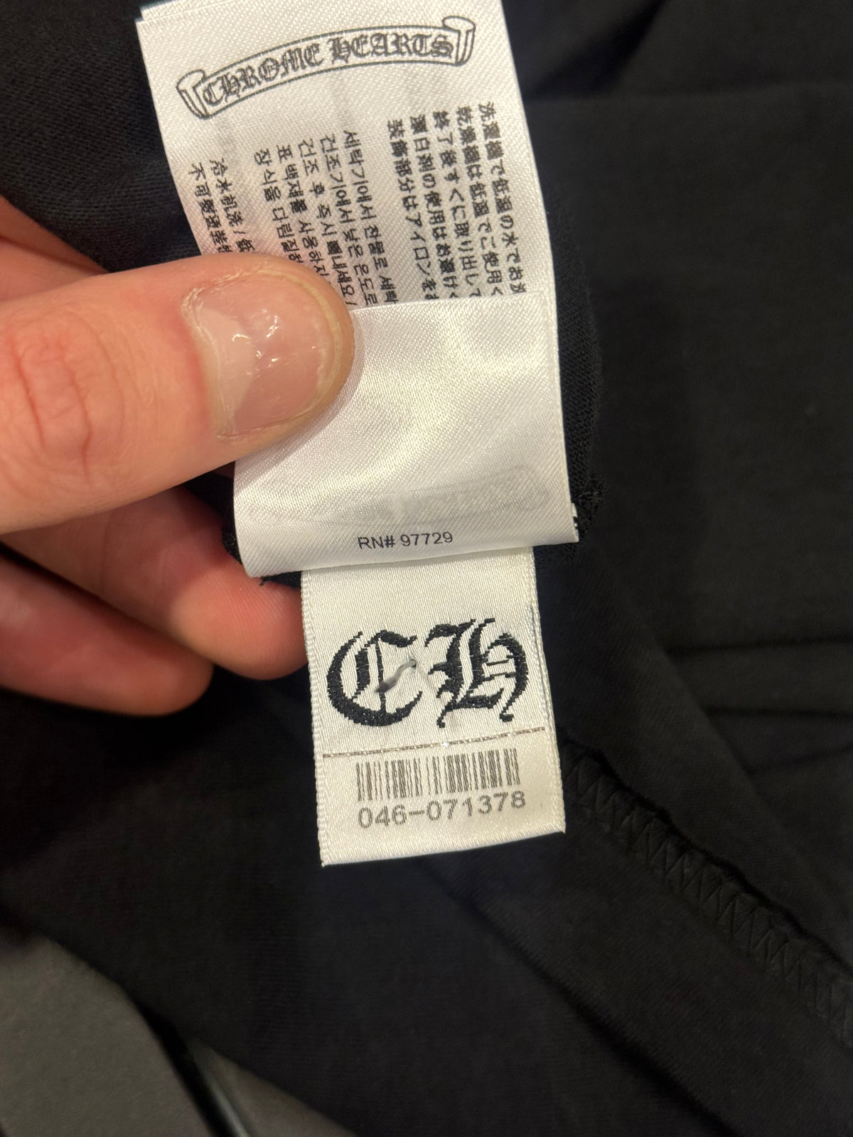 Chrome Hearts Neck Logo Pocket Tee - Black