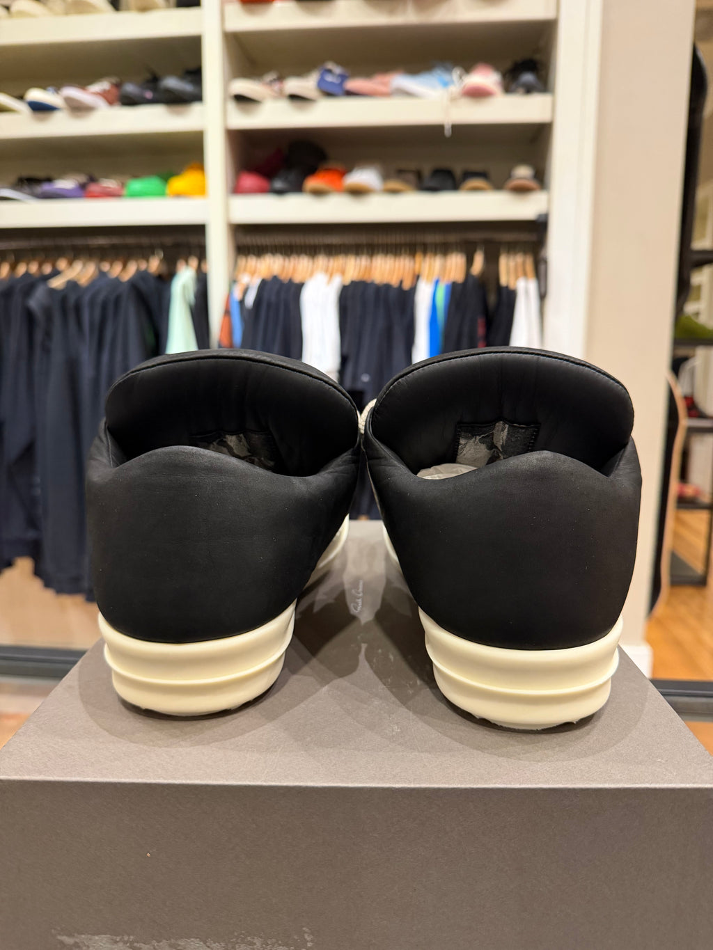 Rick Owens Jumbolace Ramone Low - Black/Milk
