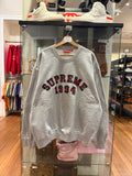 Supreme Plaid Arc Crewneck- Grey