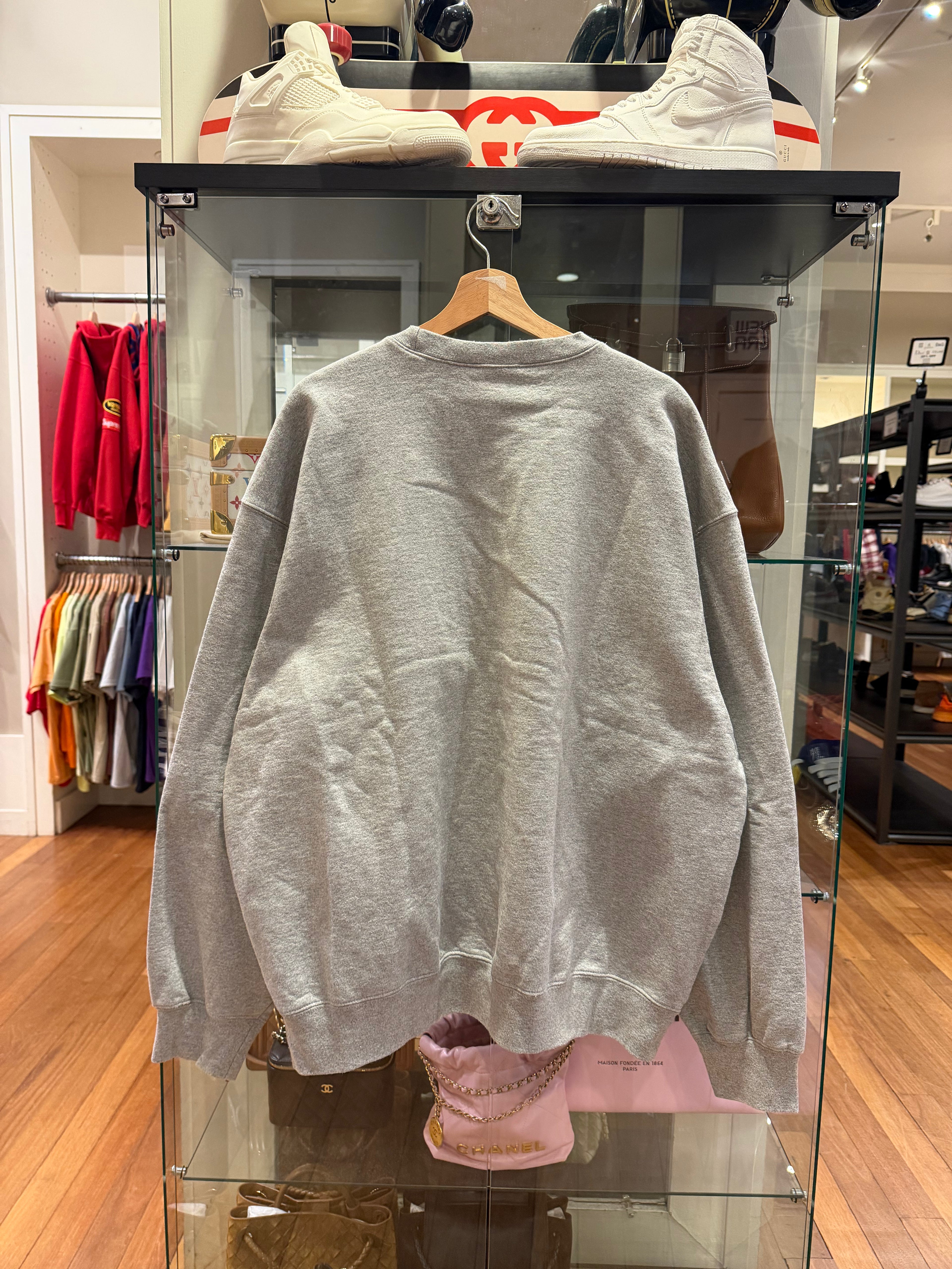 Supreme Plaid Arc Crewneck- Grey