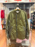 Sacai Cotton/Nylon Zip Up Jacket - Olive