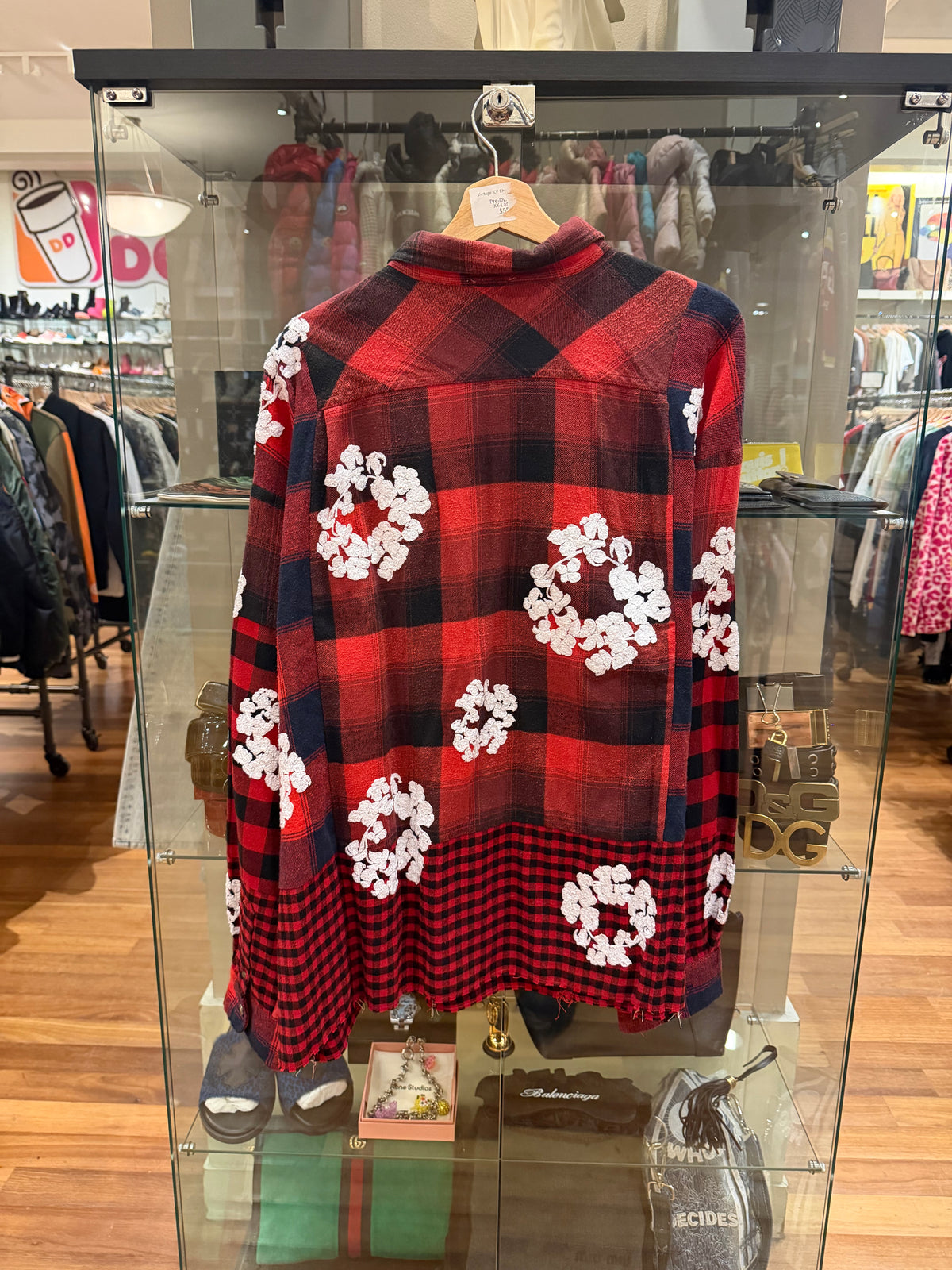 Readymade x Denim Tears Cotton Wreath Plaid Button Down Shirt