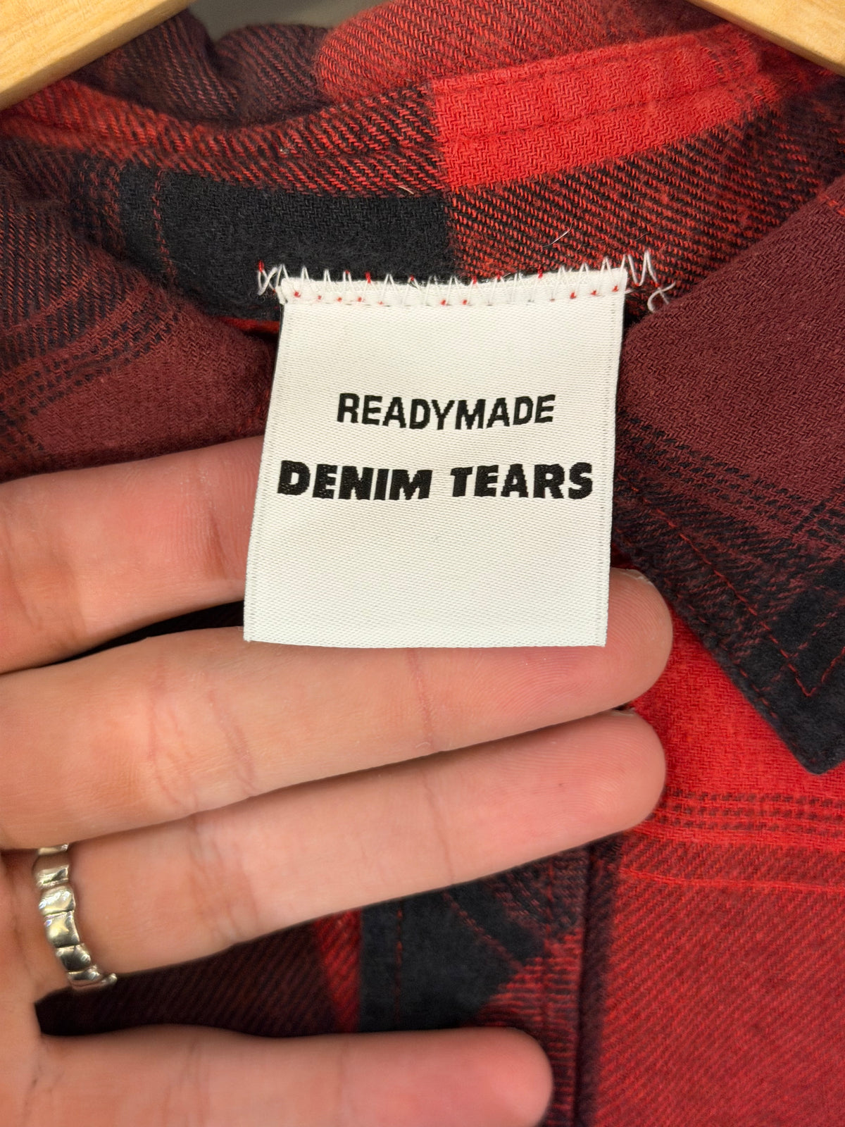 Readymade x Denim Tears Cotton Wreath Plaid Button Down Shirt