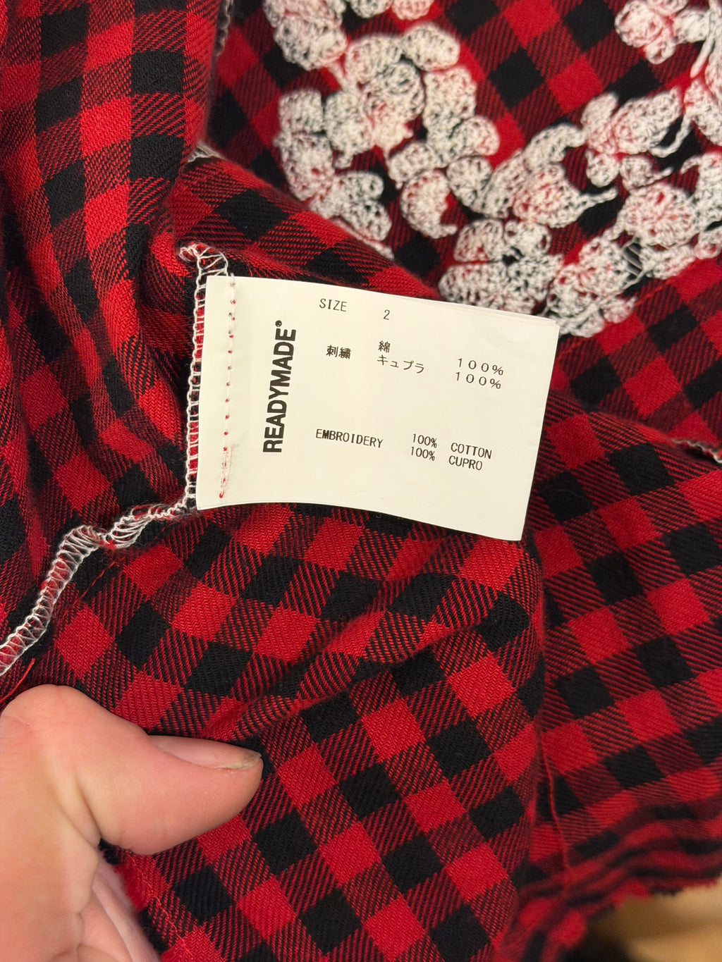 Readymade x Denim Tears Cotton Wreath Plaid Button Down Shirt