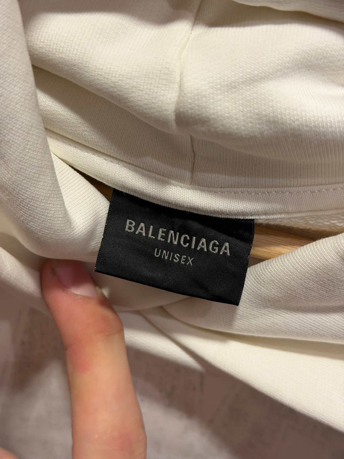 Balenciaga Champs Elysses Logo Pullover Hoodie - White