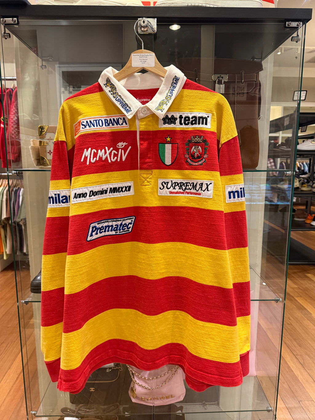 Supreme Stripe Rugby SS22 -Red/Yellow