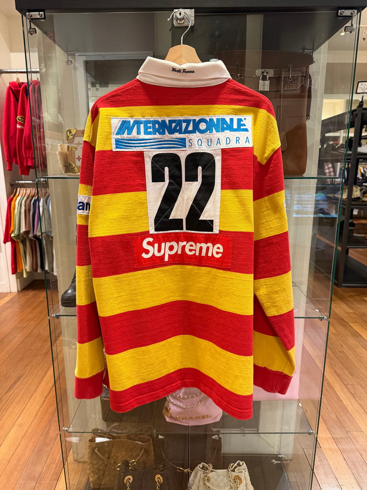 Supreme Stripe Rugby SS22 -Red/Yellow
