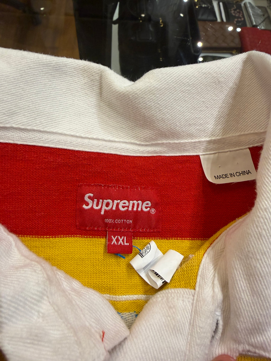 Supreme Stripe Rugby SS22 -Red/Yellow