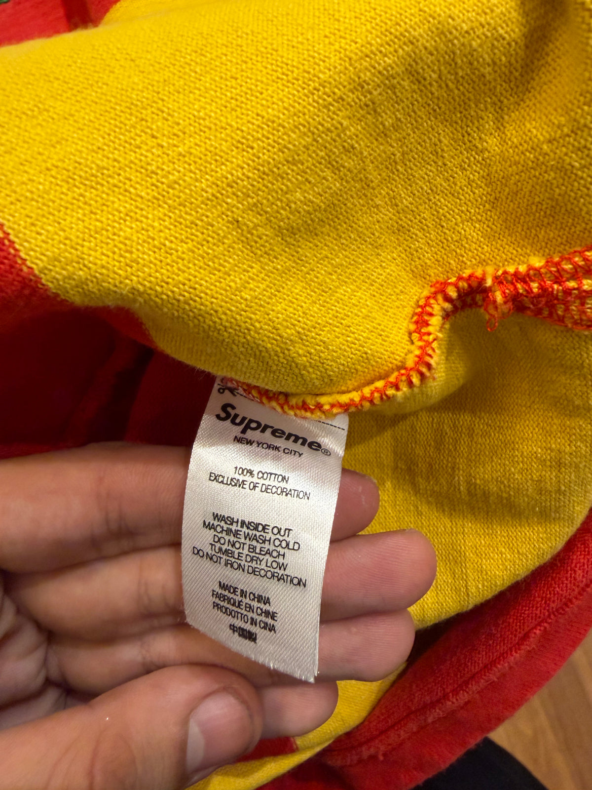 Supreme Stripe Rugby SS22 -Red/Yellow