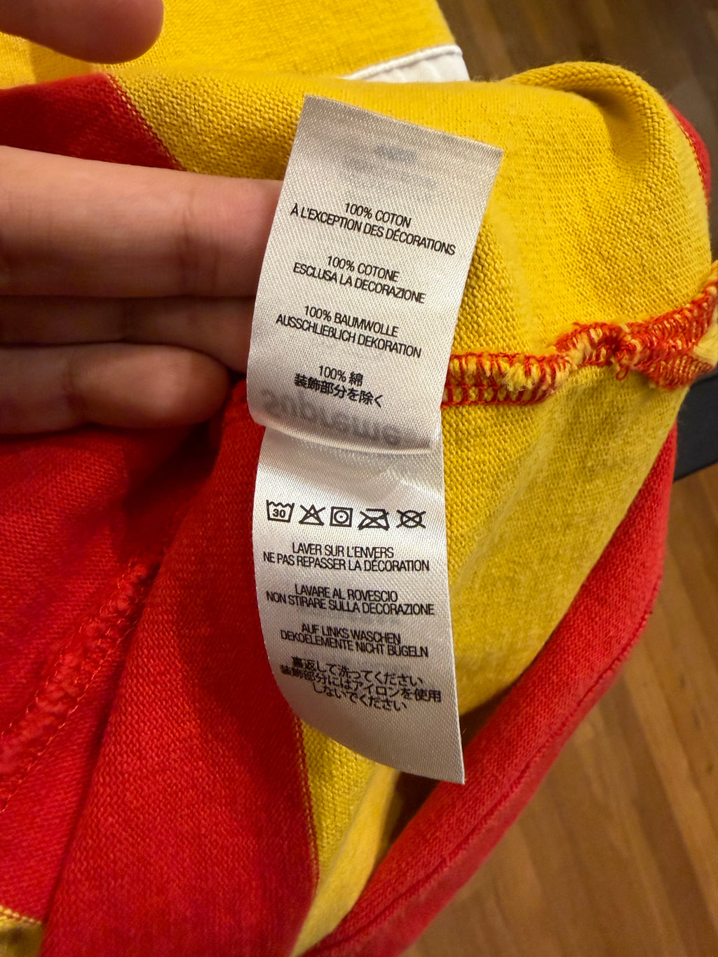 Supreme Stripe Rugby SS22 -Red/Yellow