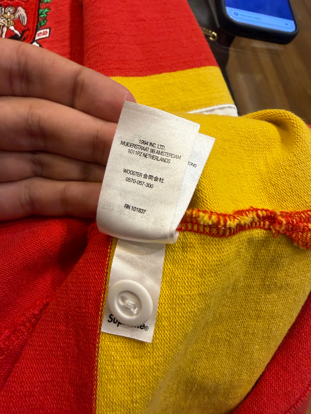 Supreme Stripe Rugby SS22 -Red/Yellow