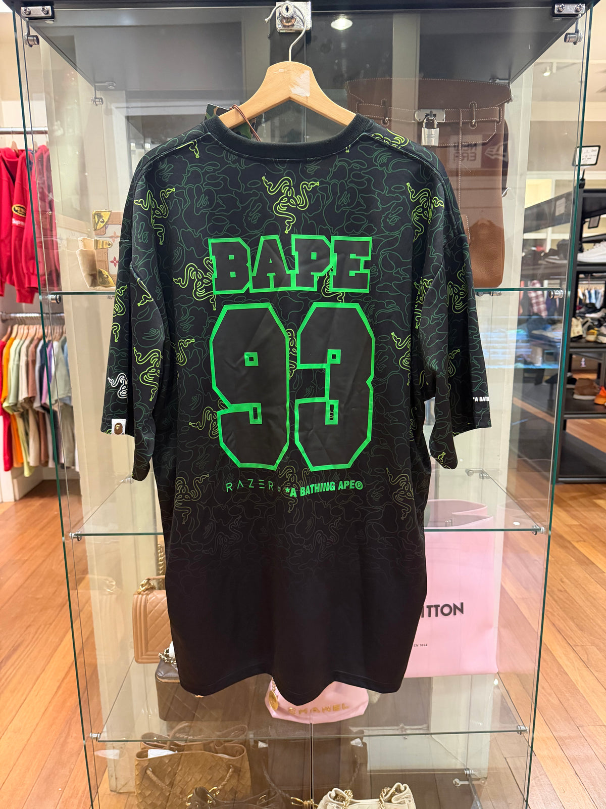 Bape x Razer Neon CamoJersey Tee - Green