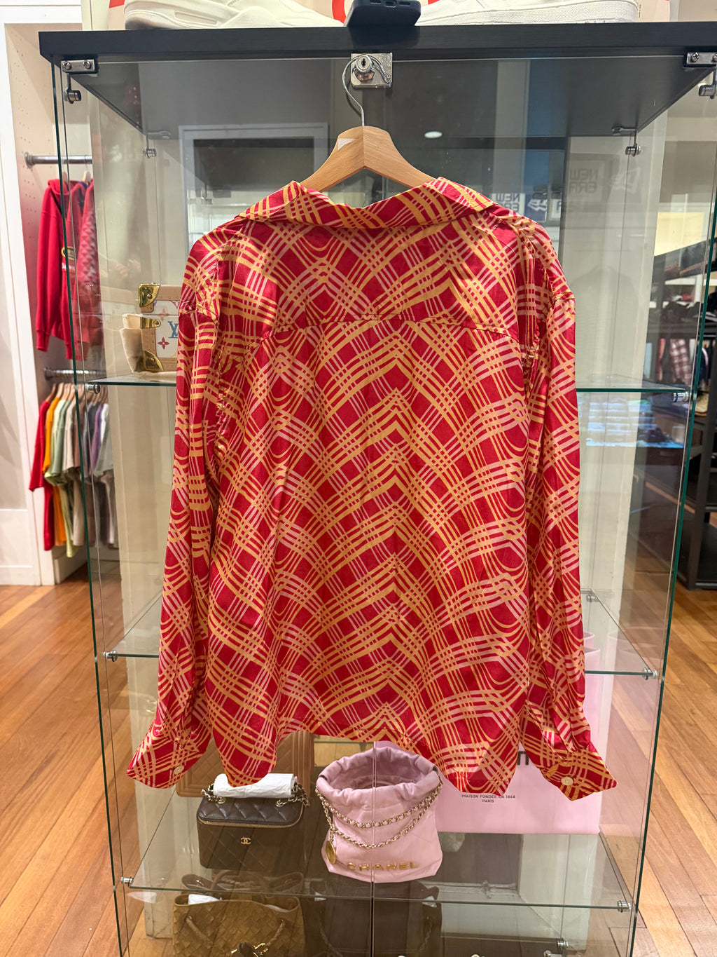 Bode Geometric Button Down Shirt - Red/Yellow