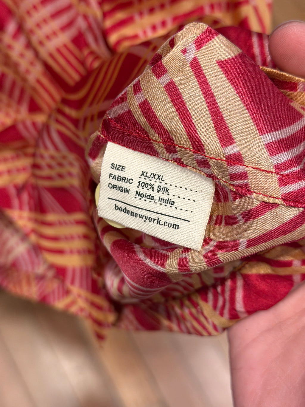 Bode Geometric Button Down Shirt - Red/Yellow