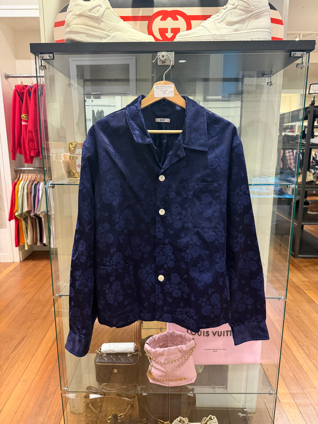 Bode Tonal Floral Jaquard Button Down