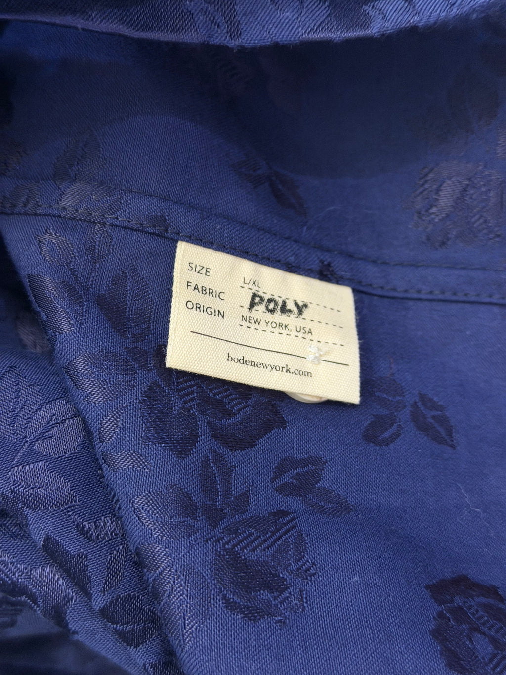 Bode Tonal Floral Jaquard Button Down