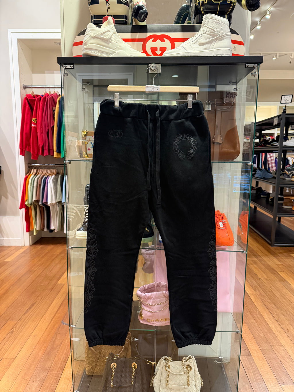 Chrome Hearts CH Floral Sweatpants - Black/Black