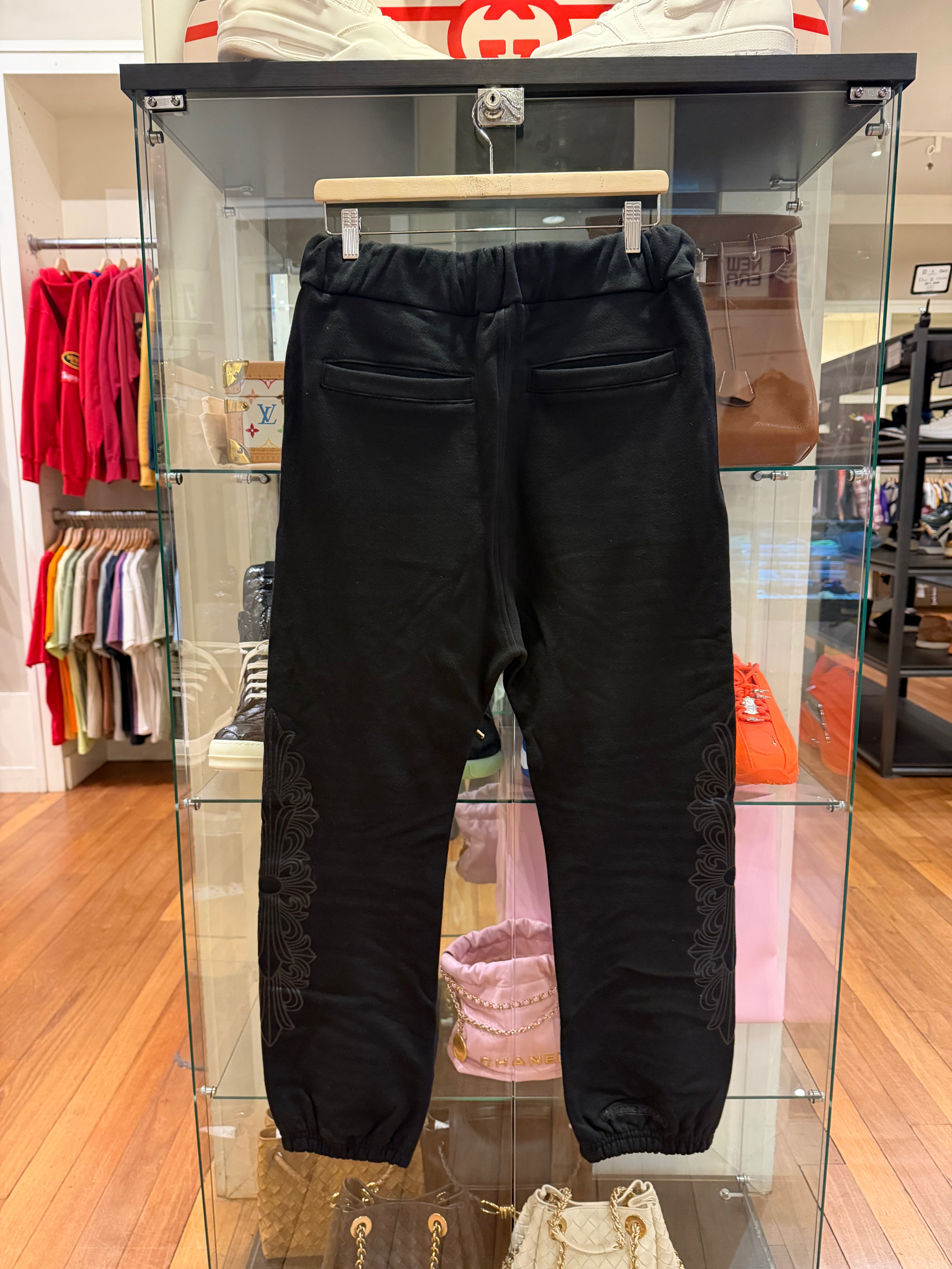 Chrome Hearts CH Floral Sweatpants - Black/Black