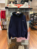 Marni Logo Emroidered Faux Fur Hoodie - Navy