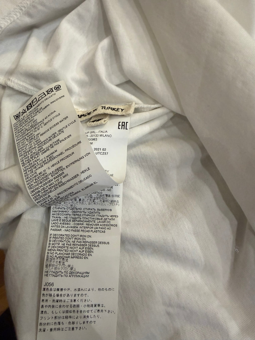 Marni Blurred Logo Cotton Tee - White