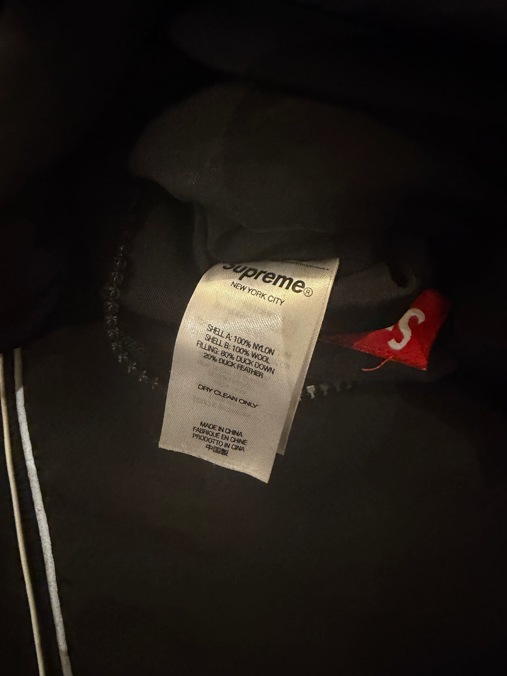 Supreme Reversible Puffer Jacket - Black