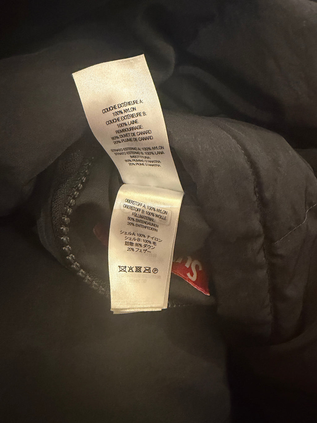 Supreme Reversible Puffer Jacket - Black