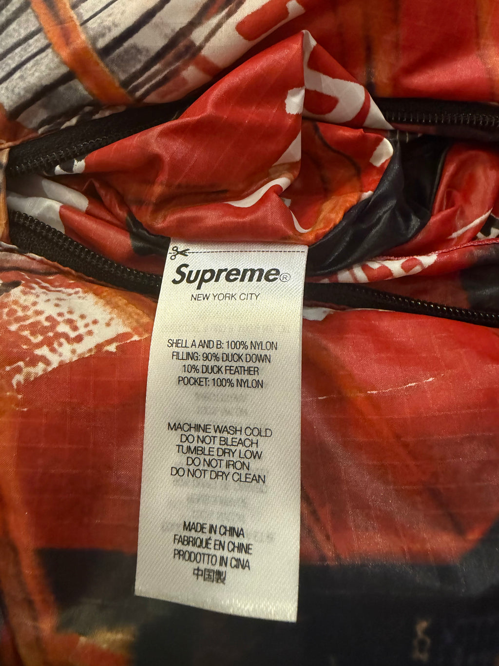 Supreme Reversible Featherweight Puffer Jacket - Demon Red