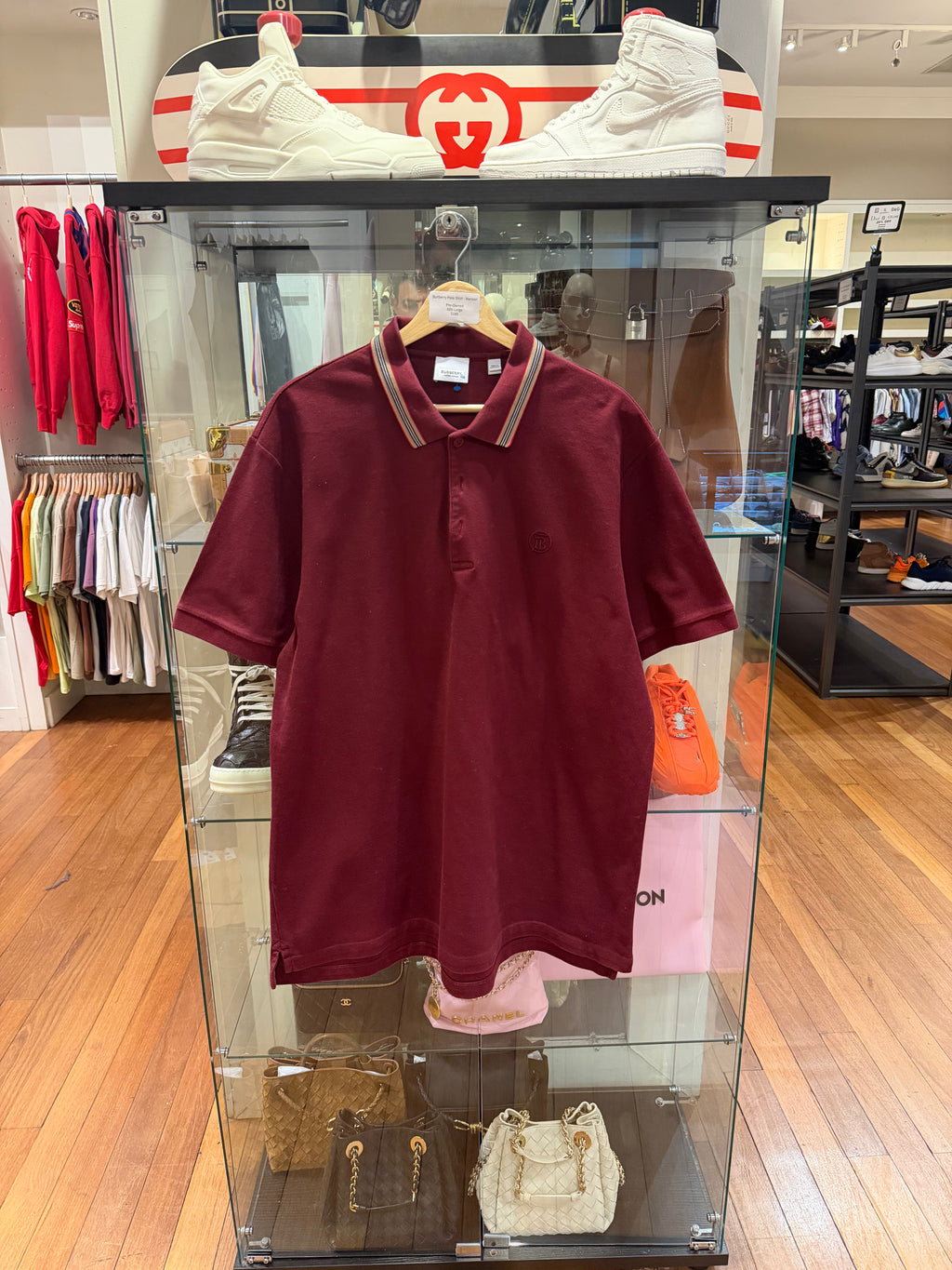 Burberry Polo Shirt - Maroon