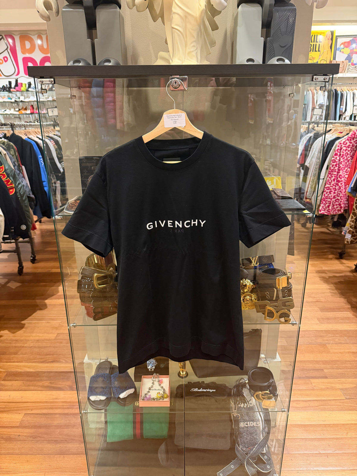 Givenchy Paris Reverse Oversized Tee - Black