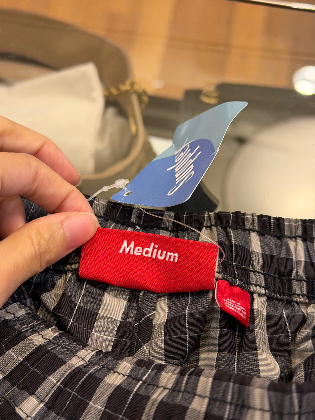 Supreme Plaid Warmup Track Pants