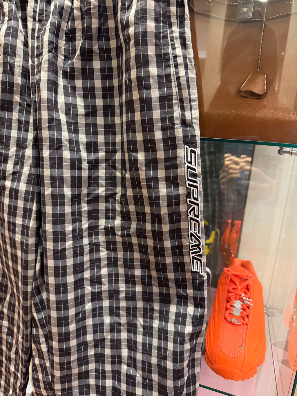 Supreme Plaid Warmup Track Pants