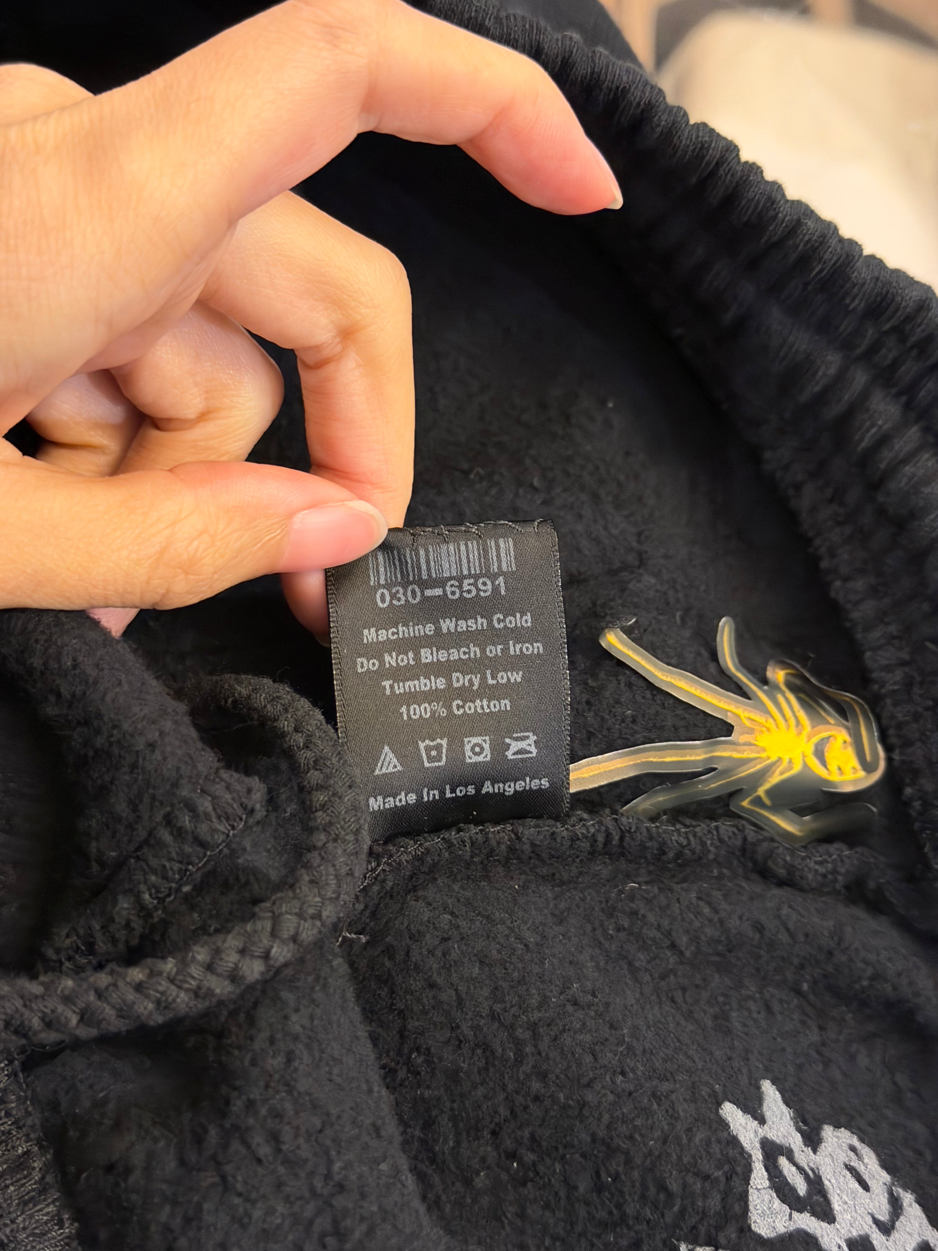 Sp5der Beluga Sweatpants-Black/Yellow