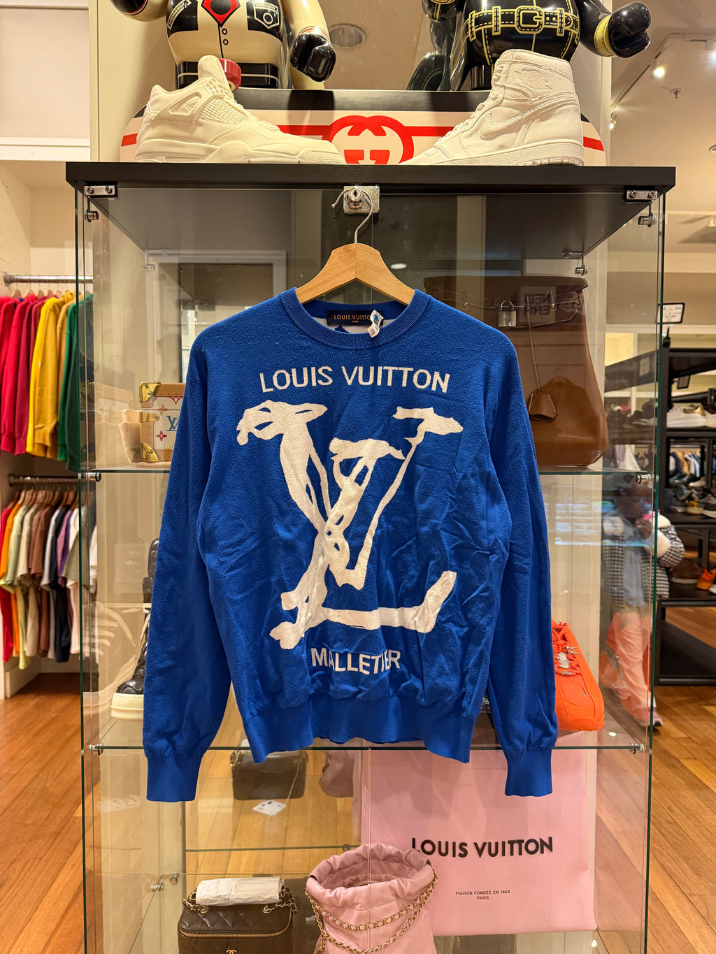 Louis Vuitton Malletier Scribble / Graffiti Intarsia Knit Sweater