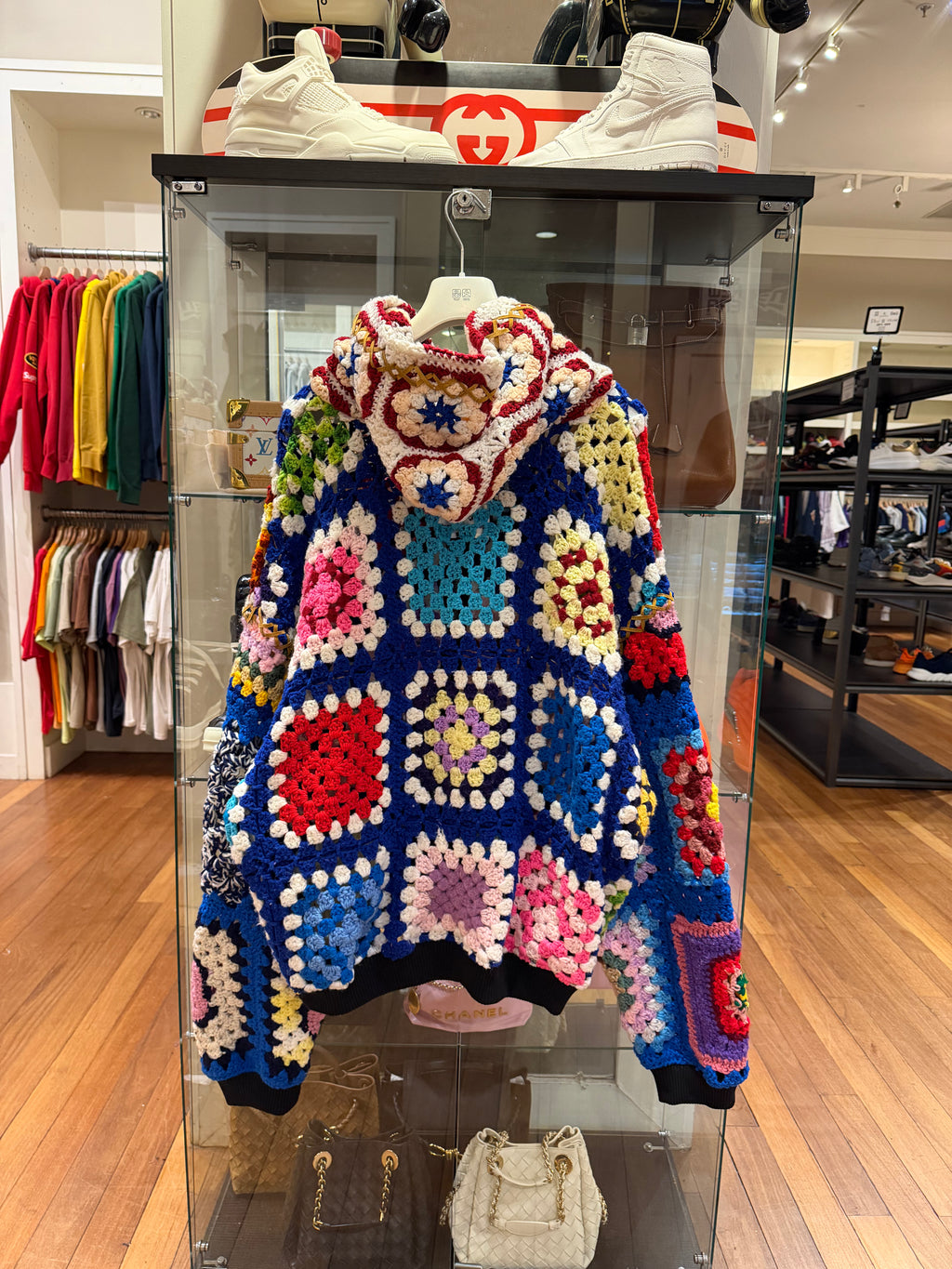 Coût De La Liberté "Lydia" Square Flower Crochet Hoodie