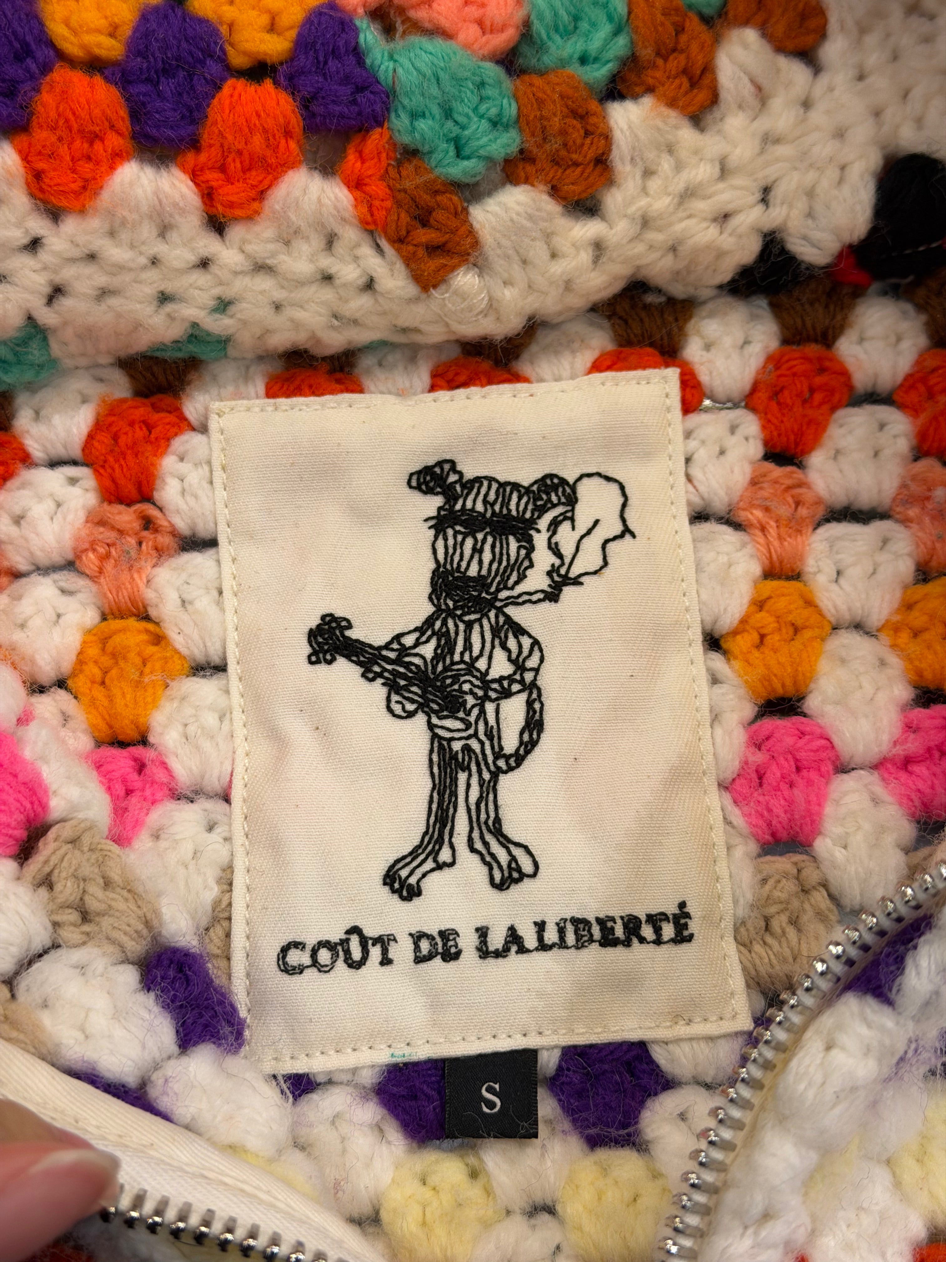 Coût De La Liberté Lydia One-of-a-Kind Square Flower Crochet
