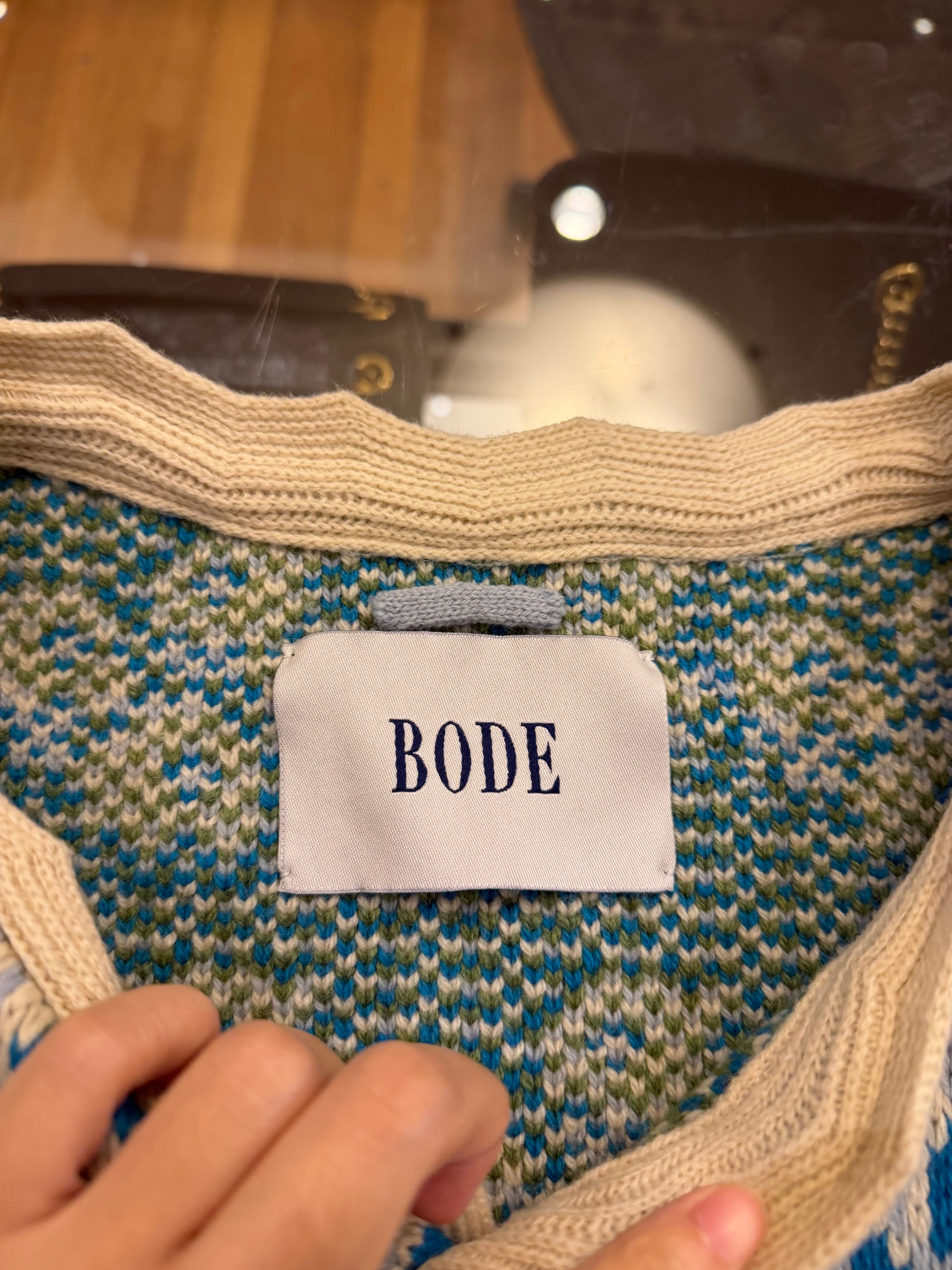 Bode Garden Floral Merino Wool Cardigan