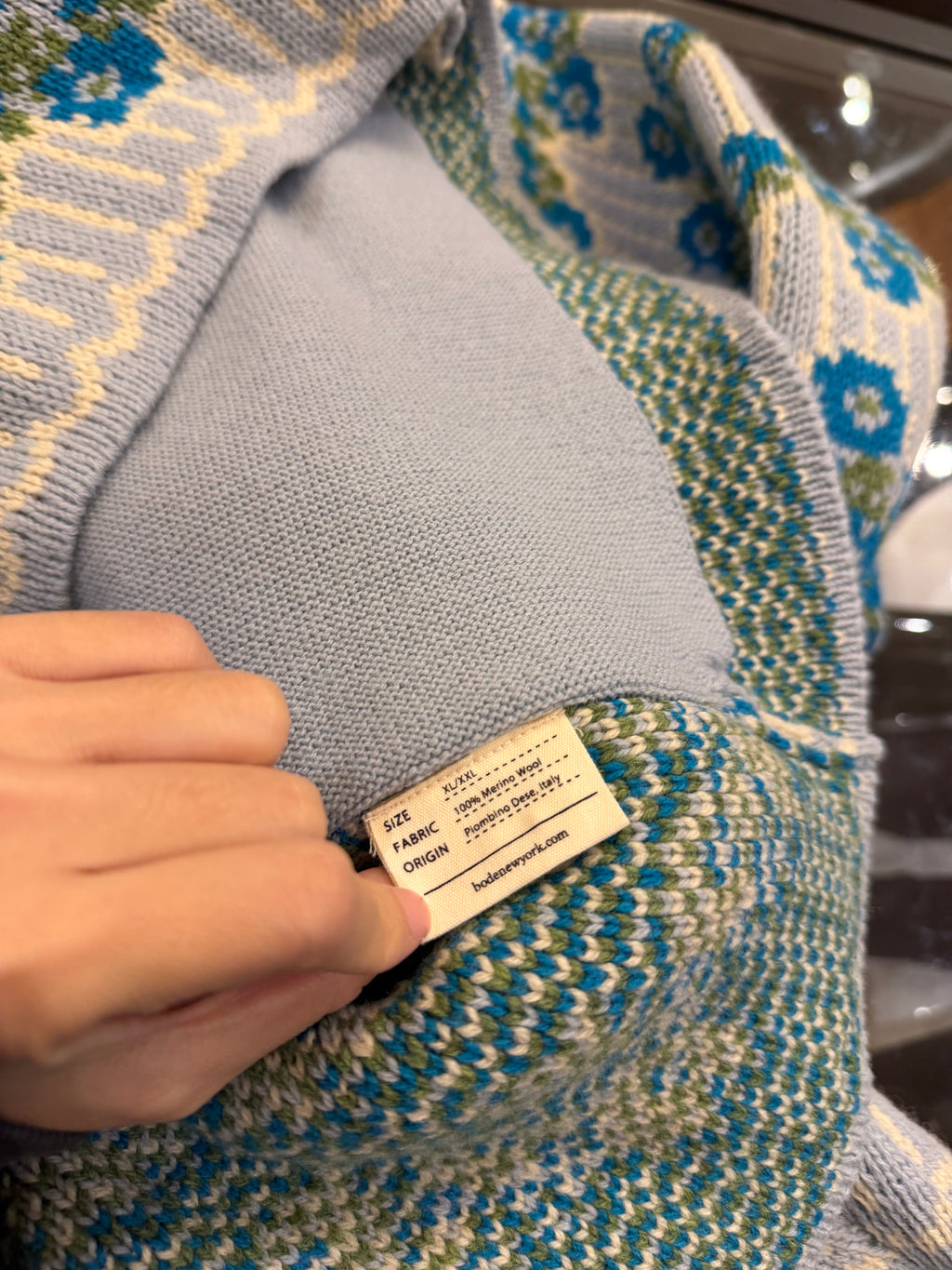 Bode Garden Floral Merino Wool Cardigan