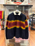 Sacai Chusen-Dyed Wool-Blend Polo Sweater