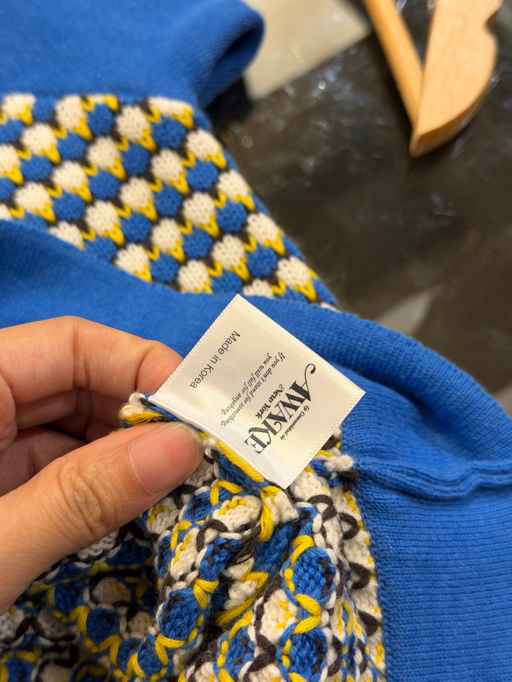 Awake NY Knit Crochet Short Sleeve Button Down