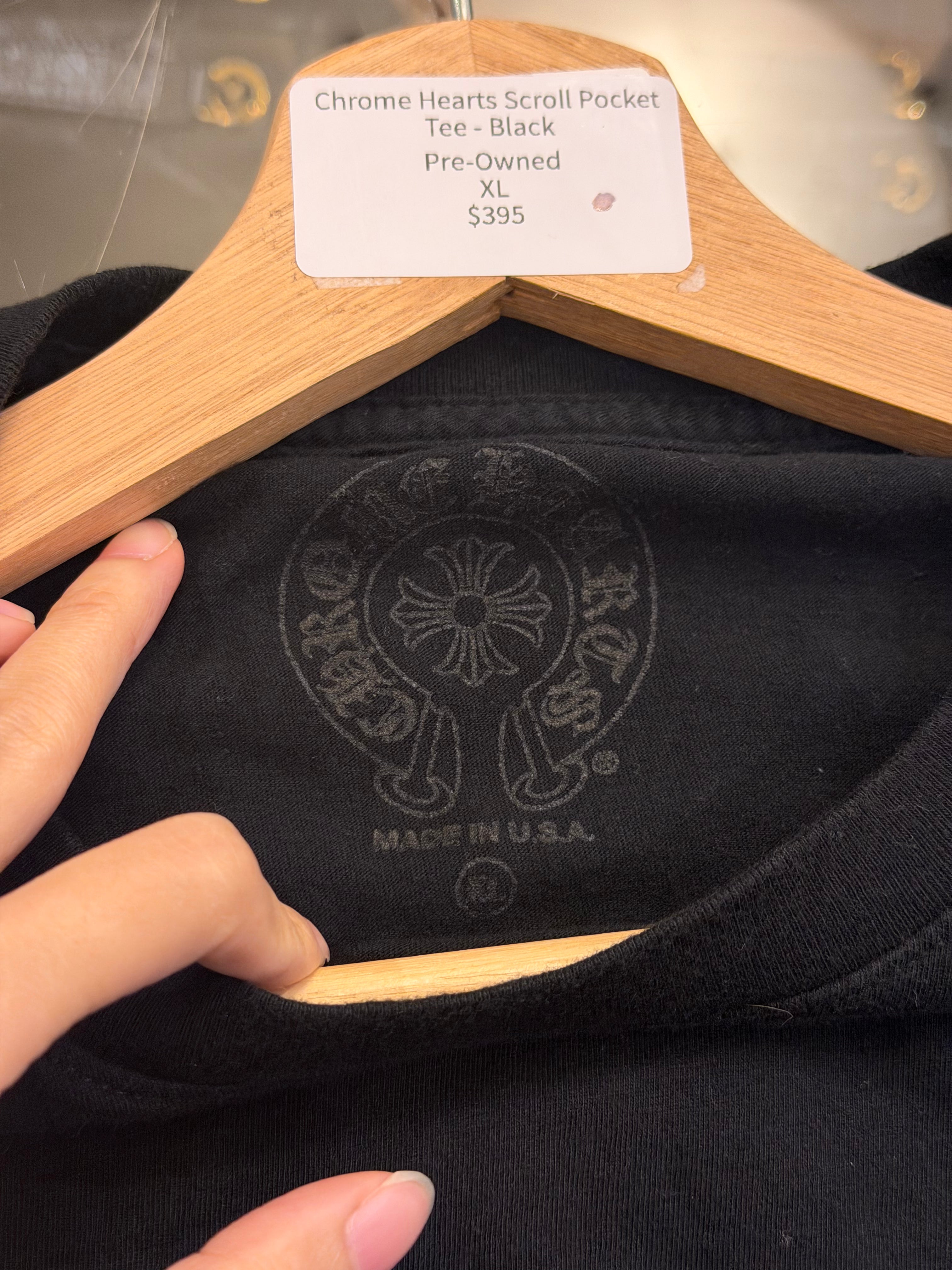 Chrome Hearts Scroll Pocket Tee - Black