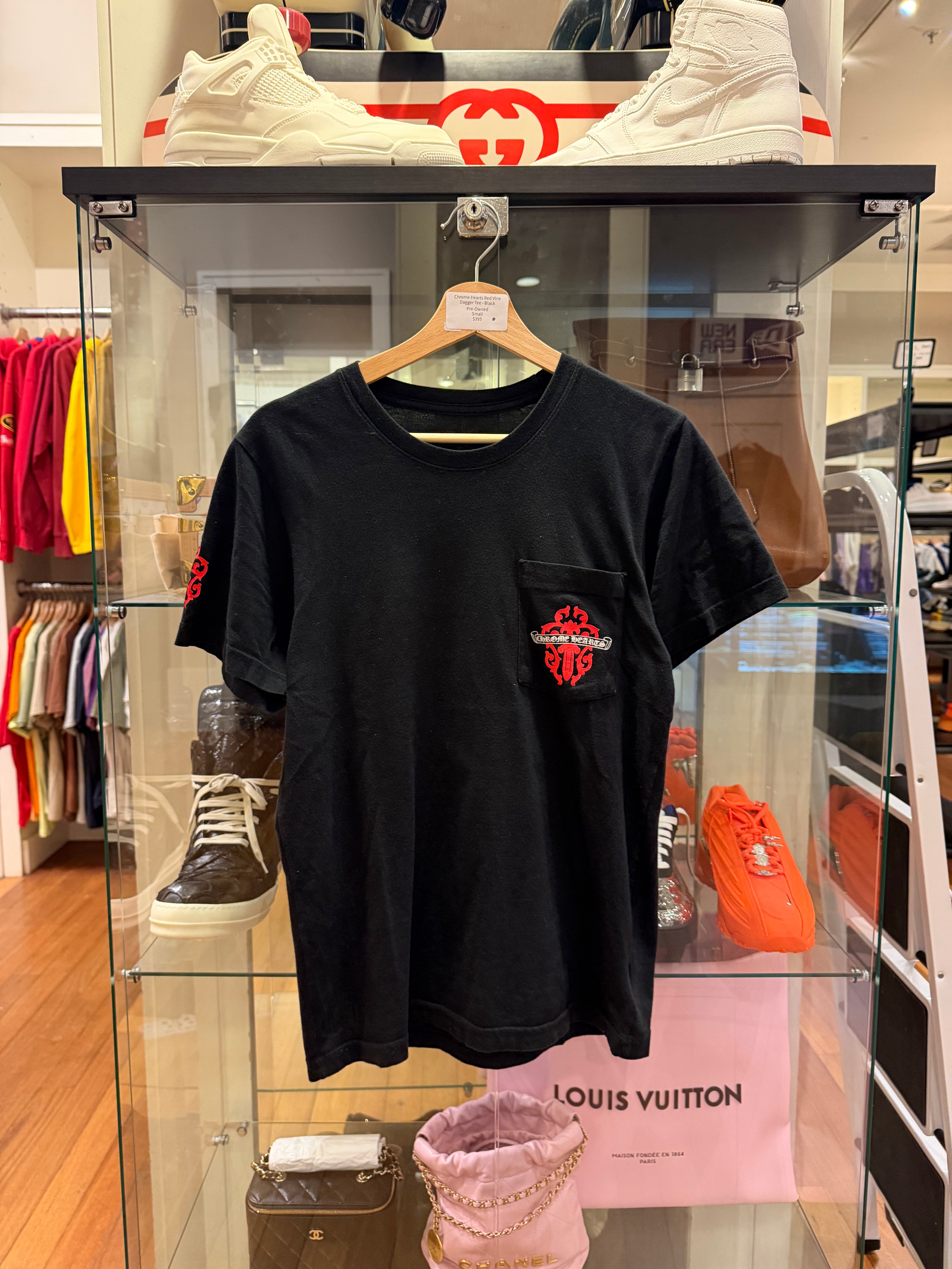 Chrome Hearts Red Vine Dagger Tee - Black