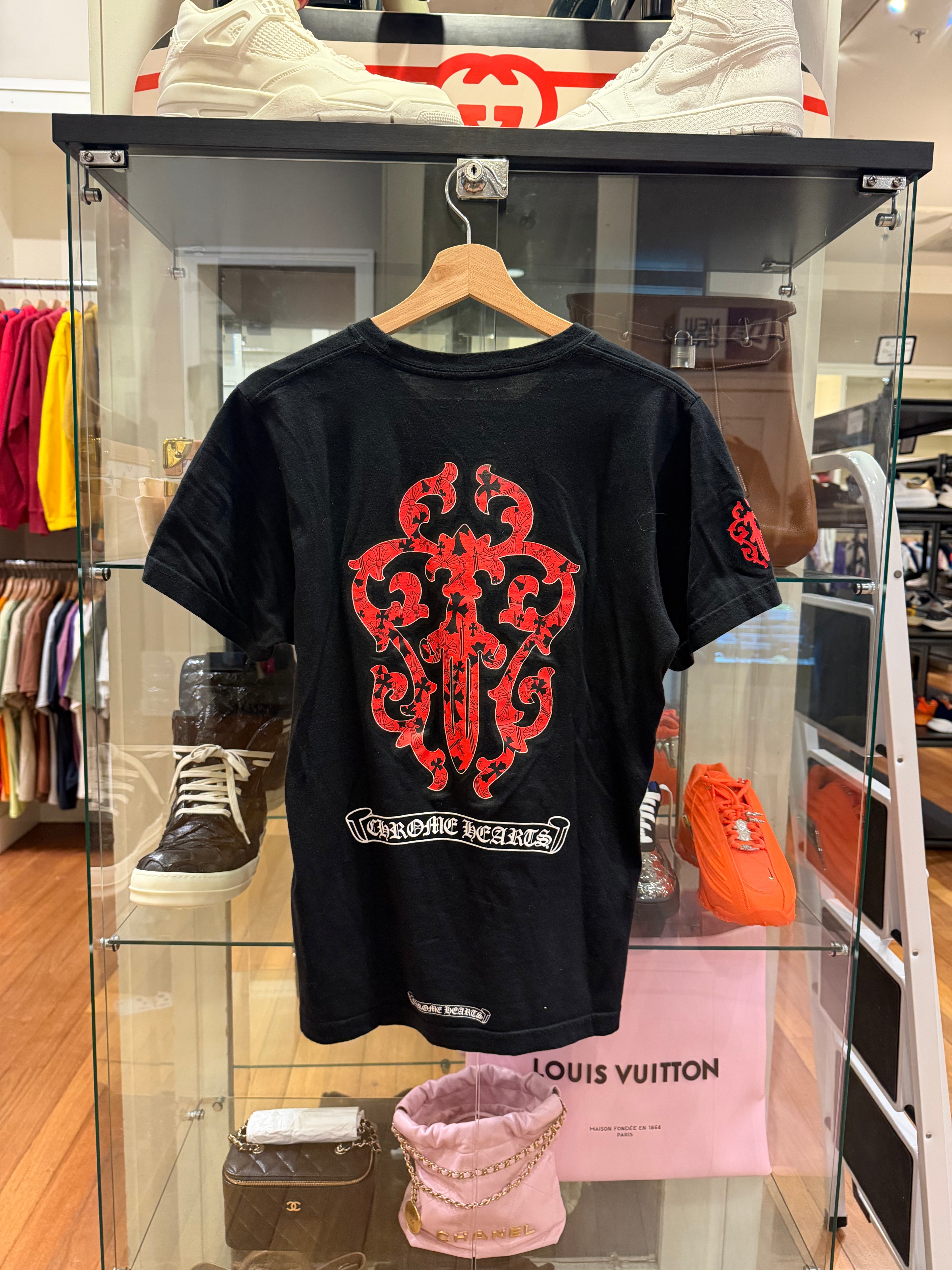 Chrome Hearts Red Vine Dagger Tee - Black