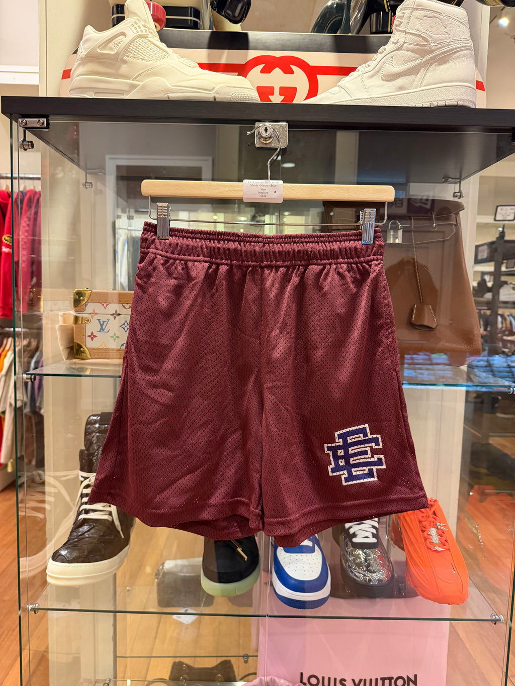 Eric Emanuel Basic Mesh Shorts - Maroon/Blue
